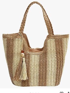 Women Straw Beach Bag Large Weave Tote Bags Summer Boho